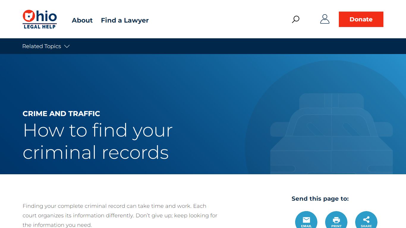 How to find your criminal records | Ohio Legal Help